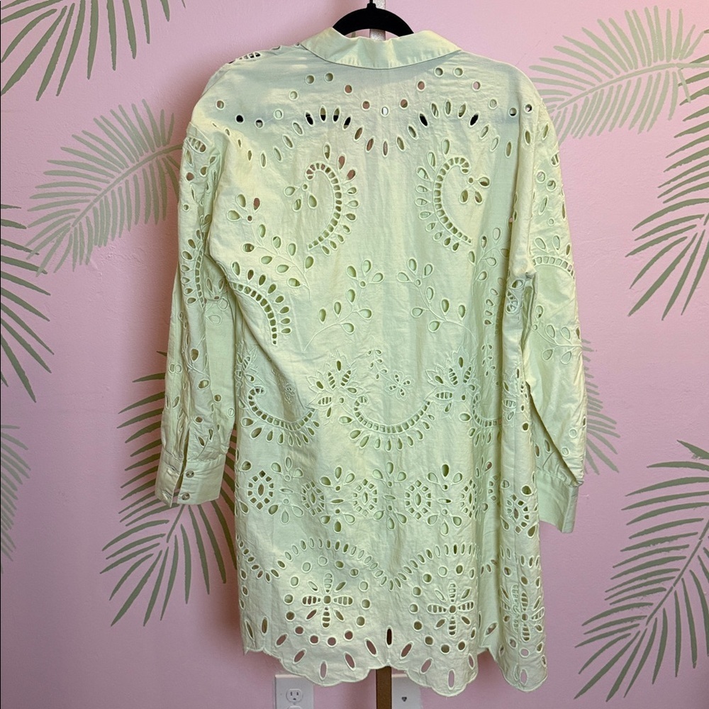 ANTHROPOLOGIE CUT OUT MINI SHIRT DRESS WITH LINING NWT SIZE SMALL - Picture 6 of 7